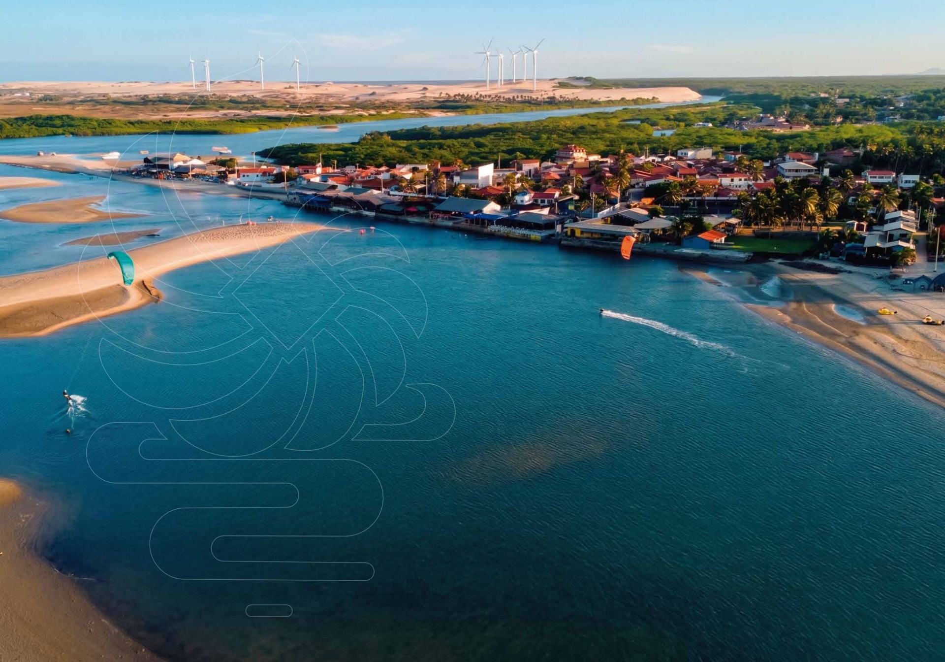 Kitesurf no fim de tarde